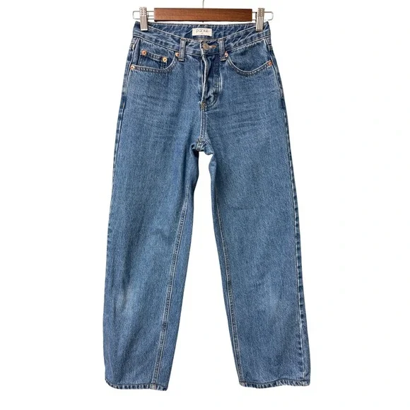 PARKE Classic Straight Jeans Womens Size 26 Medium Wash Denim Casual vtg 90s EUC - Picture 4 of 8